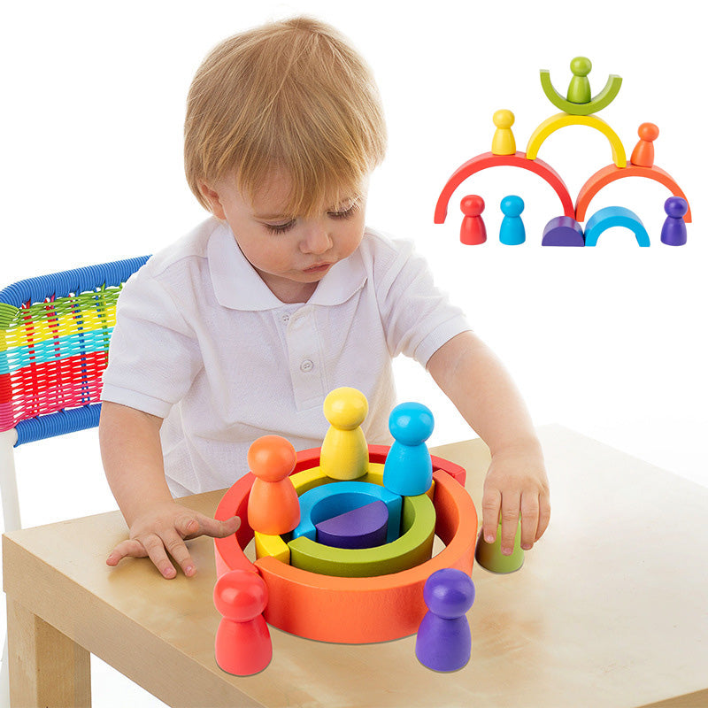 Stacking Rainbow Blocks Toy