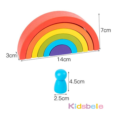 Stacking Rainbow Blocks Toy