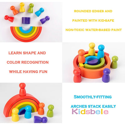 Stacking Rainbow Blocks Toy