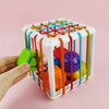 Sensory Cube Toys with Elastic Bands