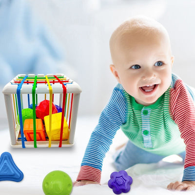 Sensory Cube Toys with Elastic Bands