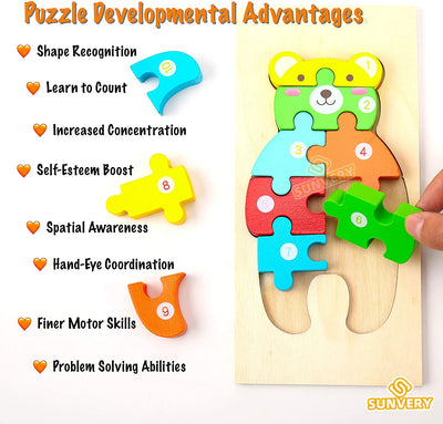 Montessori Wooden Toddler Puzzles